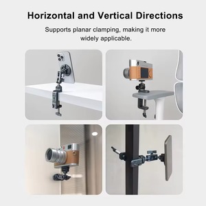 ขาตั้งกล้องอะลูมิเนียมคุณภาพสูงแบบหนีบโต๊ะ พร้อมรูขนาด 1/4" และ 3/8" สำหรับกล้องถ่ายภาพและวิดีโอ DSLR ในสตูดิโอ - Product Image 4