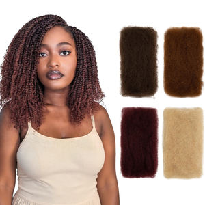 <span class=keywords><strong>Factory</strong></span> <span class=keywords><strong>Outlet</strong></span> 50g Pre-estirado Afro Kinky Curly Trenzado Cabello A granel Sintético Twists Trenzas Loc Reparación Dreadlock Extension - Product Image 1