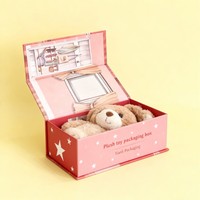 Venta al por mayor barato corrugado plegable brillante laminado caja de papel oso de peluche de juguete de Control remoto caja de embalaje del coche