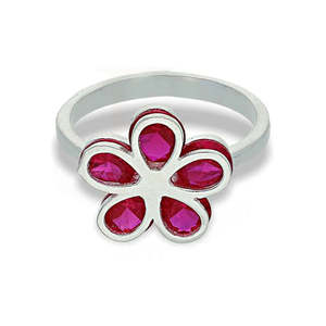 925 Sterling Silver Vintage Flower Ring Rose Pierres Naturelles Lunette Réglage pour Fête De Mariage Fiançailles ou Cadeau D'anniversaire - Product Image 5