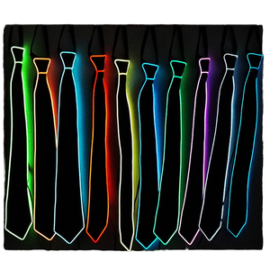 Wire Neon LED Plastic Portable Tie Halloween Christmas Light-Up Decoration DJ Bar Club Stage Prop Party Promotional Supplies