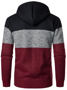 Cardigan à capuche pour <span class=keywords><strong>homme</strong></span> 2026, style patchwork coloré, décontracté et confortable, avec fermeture éclair, chaud, taille <span class=keywords><strong>3XL</strong></span> - Product Image 5