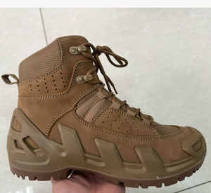 Bottes tactiques de combat mi-hautes TSB08 pour l'extérieur, noires, avec coque de protection renforcée, semelle antidérapante et résistante à l'usure, pour la randonnée en montagne - Product Image 2