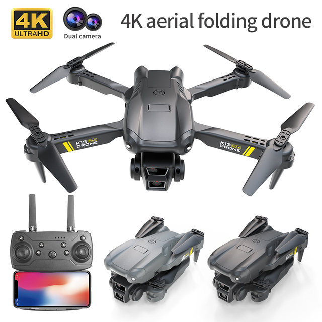 Mini Plastic Foldable Kids K13 MAX 4K HD Drone with Camera WiFi Real-time FPV Follow Me Remote Control Quadcopter