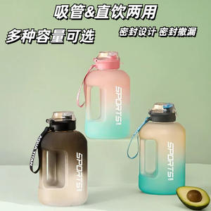 QX 3 1 Eco-Friendly PP Plastic Water Bottle Set Pressing Type Direct <b>Drinking</b> for Large Capacity Frosted Design Gym - Product Image 4