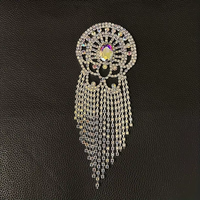 Bros Wanita Elegan Warna Emas Muda Perak Bros Berlapis Kelopak Pin untuk Pakaian Kristal Berkilau Bros Korsase Perhiasan Wanita