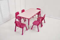 Bureau d'étude moderne en plastique pour la maternelle, table et chaise réglables en hauteur pour les tout-petits, ensemble de meubles pour enfants d'âge scolaire