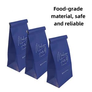 Custom logo Bread Cookies Biscuits Popcorn Paper <b>Bags</b> Bent Tin Tie Food Kraft Paper Upright Packaging <b>Bags</b> - Product Image 4