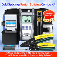 Kit d'outils de raccordement à froid pour fibre optique (Modèle Ali Set) avec étui de fusion, pince Miller, puissancemètre optique et stylo de test à lumière rouge