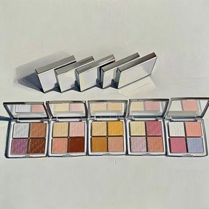 High quality luxury four-color high gloss powder <b>blusher</b> Organic Glowing Blush <b>Palette</b> - Product Image 3