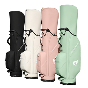 Bolsa de Golf Profesional de Cuero PU, Impermeable, Antiincrustante, Ligera, de Color Sólido, con Cierre de Cremallera, Multifuncional, para Transportar Palos de Golf - Product Image 1
