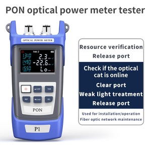 Medidor de Potencia Óptica P1 con Fuente de Láser Visual 1310/1550nm VFL OPM Multímetro Detector InGaAs para FTTX - Product Image 3