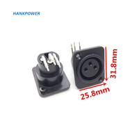 Microphone à Angle droit, 2 pièces, noir, mâle et femelle, panneau, châssis, prise Audio, connecteur XLR, support PCB