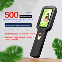 Handheld Electronic Magnifier V8 HD 5-500x Digital Microscope Jewelry Jade Observe Magnifying Glass