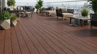 Planches de terrasse en composite bois-plastique (WPC) imperméables pour extérieur, fabrication en usine