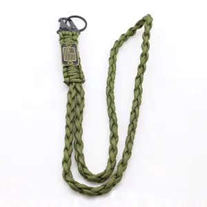 Outdoor Umbrella Rope Lanyard Necklace Camping Umbrella Rope Braided Mobile Phone Lanyard Eagle Buckle Pendant Survival KeyChain
