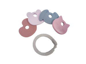 Juego de mordedor y pila de silicona de oso-Juego multiusos con formas lindas para la dentición del bebé y la diversión de apilamiento - Product Image 5