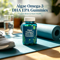 Gummies d'Oméga 3 à base d'huile d'algues végétales, DHA EPA provenant d'une source algale, complément d'Oméga 3 végétalien sans poisson