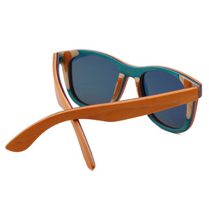 2025 gran oferta logotipo personalizado gafas de sol mujeres hombres UV400 lentes polarizadas monopatín gafas de sol de madera - Product Image 4