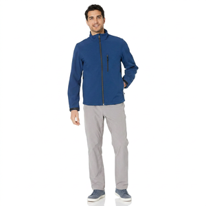 <b>Men</b> <b>Canvas</b> Softshell <b>Jacket</b> Bulk Wholesale OEM Waterproof Breathable Windproof Casual Outdoor Wear Lightweight Windbreaker Stand - Product Image 1