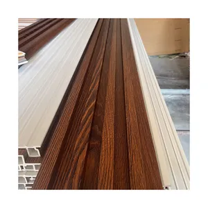 Wooden Grain Decorative Home Building Materials Economical Wpc Louver Panels