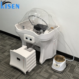 อ่างสระผมแบบพกพา Kisen Waterless Setup - มาพร้อมถังเก็บน้ำ ระบบหมุนเวียน และเครื่องทำความร้อนเพื่อการสปาหนังศีรษะที่สมบูรณ์แบบ พร้อมถังเก็บน้ำ 2 ถัง - Product Image 4