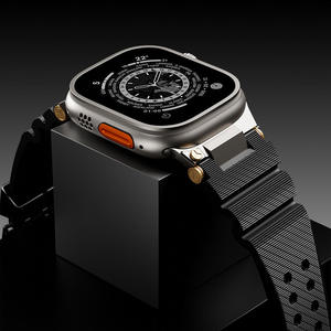 Bracelet de montre en silicone à double trou Mecha pour Apple Watch Ultra 2 49 mm 46 mm 42 mm Series 9 8 7 6 5, bracelet de montre de sport étanche - Product Image 2