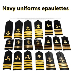 Office Commander Formal Uniform Shoulder Boards Custom Nickel-Free Woven Star Pattern Fabric Epaulets for Garment <strong>Application</strong> - Product Image 6