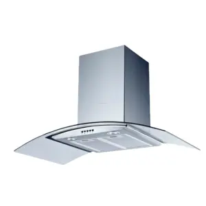 Ducted Exhaust Vent 3 Speed Soft Touch Control chimney Tempered Glass Permanent Filters in Stainless Steel Range Hood