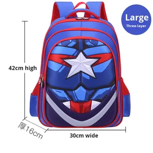3D Digital Anime Cartoon Elementary School Children's <strong>Backpack</strong> Grades Lightweight Spine Protection Zipper 20-36L Eco-Friendly - Product Image 4