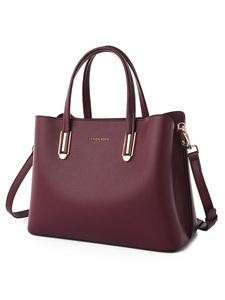Sac à main élégant pour femmes, aspect cuir souple, grande capacité, sac fourre-tout polyvalent, sac quotidien - Product Image 5