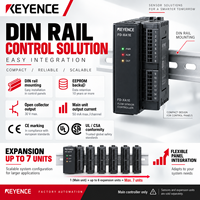 Contrôleur de capteur de débit principal sur rail DIN KEYENCE FD-XA1E NPN PNP 20-30VDC pour capteur de micro-débit à pince FD-XE
