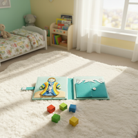 Tableau d'activités en feutre 3D pour la petite enfance : Apprentissage cognitif et identification des objets