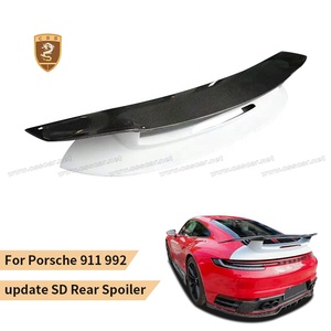 Pour <span class=keywords><strong>Porsche</strong></span> <span class=keywords><strong>911</strong></span> 992 Carrera 4S GTS <span class=keywords><strong>911</strong></span> Targa Turbo Facelift SD Style GT Aerokit aileron de coffre arrière - Product Image 2