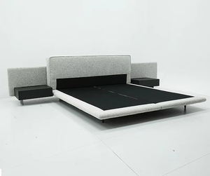 Letto Widescreen Horizon, Design Minimalista Italiano, Popolare tra gli Influencer, Arredamento Moderno e Semplice per Camera da Letto, Rivestito in Cotone-Lino - Product Image 3