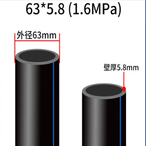 HDPE 20mm 25mm 32mm tubi di plastica PE100 irrigazione agricola acqua forniture tubo HDPE collegamento tubo - Product Image 3