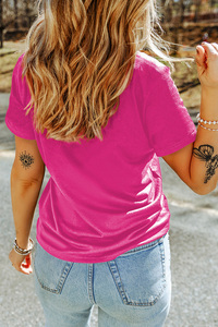 Tee con girocollo rosso rosa all'ingrosso del caro amante di Pasqua - Product Image 6