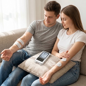 Estimulador Muscular Portátil TENS/EMS, Dispositivo de Electroterapia y <span class=keywords><strong>Fisioterapia</strong></span>, Masaje Corporal Completo, Alivio del Dolor y la Fatiga, Clase II MDR/510k - Product Image 1