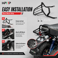 Porte-bagages arrière en fer pour moto, support de top-case, porte-charge arrière, accessoires compatibles avec Honda Monkey 125 Monkey125