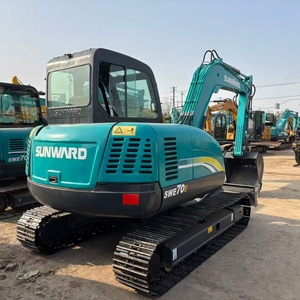 Mini-excavatrice sur chenilles Sunward 70E d'occasion, 7 tonnes, faible nombre d'heures de fonctionnement, moteur d'origine, système hydraulique, expédition mondiale, Sunward 70E d'occasion - Product Image 3