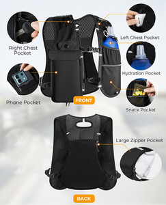 BSCI Fabricación Paquete de hidratación Personalización Bolsa de chaleco portátil para correr con pantalla táctil Bolsillo para teléfono Jopping Bag para correr - Product Image 3