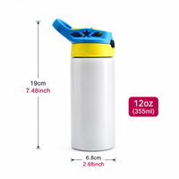 Bouteille isotherme personnalisable en acier inoxydable pour l'extérieur, double paroi, 12 oz, vierge pour sublimation, idéale comme cadeau