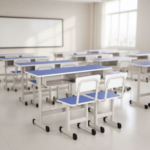 Meubles de classe modernes pour améliorer l'efficacité de l'apprentissage, bureau et chaise d'école de haute qualité, <span class=keywords><strong>prix</strong></span> d'usine, ensemble de bureau pour étudiants - Product Image 3