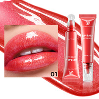 Vente en gros YOUNG VISION Gloss à lèvres liquide minéral en tube souple avec tête en cristal, 6 couleurs nacrées scintillantes disponibles, effet repulpant
