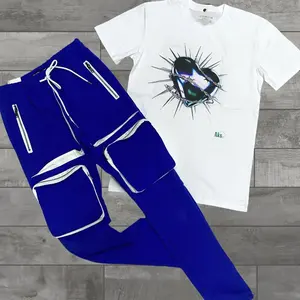 Moda Streetwear Chándal Hombres Jersey Camiseta y pantalones Jogging Sweatsuit Chándal para hombres