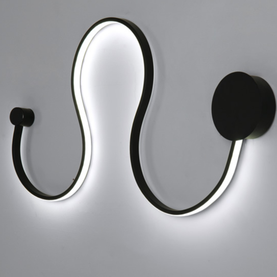 Nordic Minimalist Decoration Aluminum Pc Bedside Bedroom Coffee Shop Rgb Warm Light Led Modern Wall Lamp With Remote Control