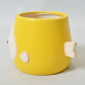 Home and Garden Decoration Accessory Planters and <strong>Pot</strong> Lovely Kissing <strong>Fish</strong> Ceramic Flower <strong>Pots</strong> - Product Image 3