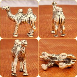 รูปปั้นทองเหลืองโบราณ - ของตกแต่งบ้านรูปสัตว์ทำมือจากโลหะ - Product Image 3