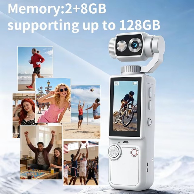 4K Sports Action Camera,Equipped With a 2.0-inch CMOS Sensor, Supports USB Charging, 180 ° Rotating Motion Camera