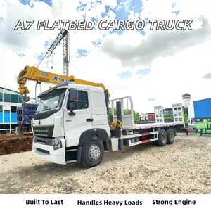 Sinotruk A7 8 Metre Düz Kasalı Howo Yol Kurtarma Aracı 5 Tonluk Vinçli Dizel 6x4 Çekişli Euro 4 Emisyon Standartlı Sıfır Durumda Kamyonet - Product Image 3